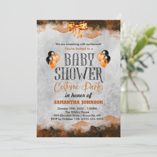 Halloween Birthday Uitnodiging met vleermuizen (Staand voorkant)