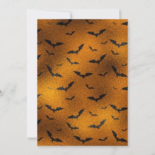 Halloween Birthday Uitnodiging met vleermuizen (Achterkant)