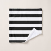 Halloween Black and White Script Text Persoonlijk Bad Handdoek (Wasdoekje)