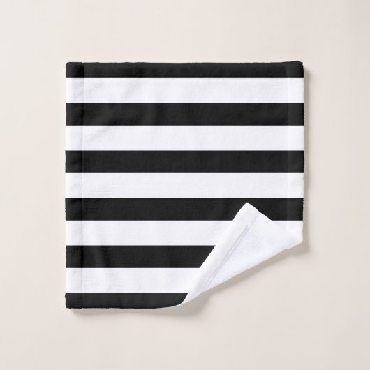 Halloween Black and White Script Text Persoonlijk Bad Handdoek (Wasdoekje)