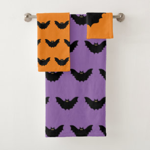 Halloween Black Bat Bad Handdoek