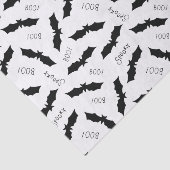 Halloween Black Bat Boo Spooky Pattern Tissuepapier (Detail)