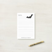Halloween Black Bat Silhouette - witte noten Post-it® Notes (Op bureau)