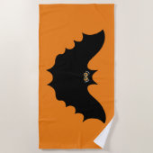 Halloween Black Bat Strandlaken (Voorkant)