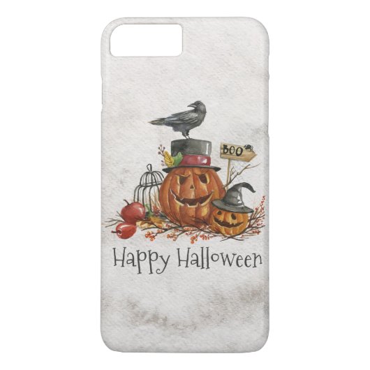 Halloween Black Bird en Pumpkins | Telefonische kw Case-Mate iPhone Case (Achterkant)