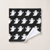 Halloween Black Boo Ghosts Motif Éffrayant (Gant de toilette)