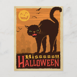 Halloween Black Cat Briefkaart