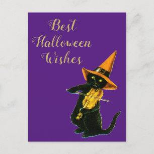 Halloween Black Cat Briefkaart