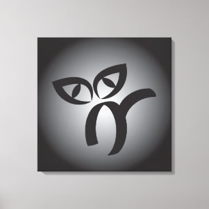 Halloween Black Cat Canvas Afdruk
