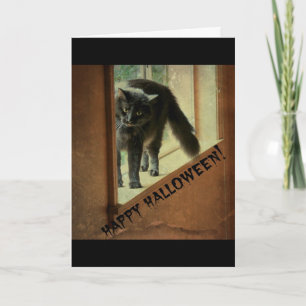 Halloween Black Cat, een geweldige tijd! Kaart
