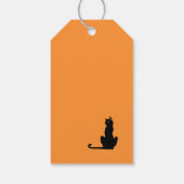 Halloween Black Cat en Cresent Moon Cesft Label Cadeaulabel (Achterkant)
