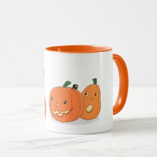 Halloween Black Cat en Pomkins Mok (Voorkant rechts)
