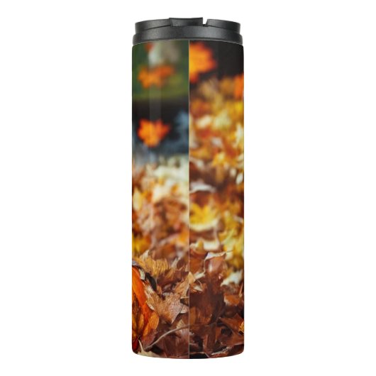 Halloween Black Cat en Pumpkin Thermosbeker (Achterkant)