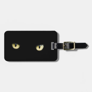 Halloween Black Cat Eyes Bagagelabel