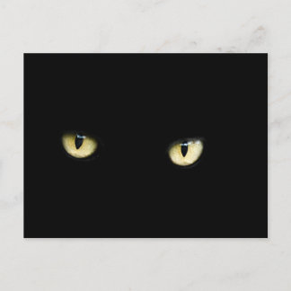 Halloween Black Cat Eyes Briefkaart
