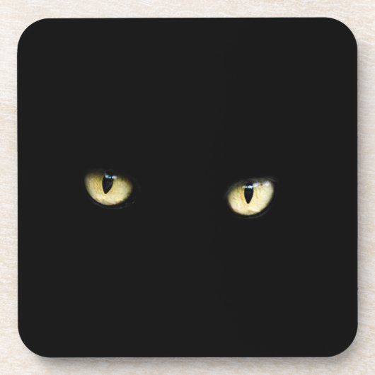 Halloween Black Cat Eyes Dessous de verre en plast (Devant)
