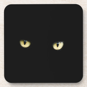 Halloween Black Cat Eyes Plastic Onderzetter