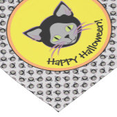 Halloween Black Cat Face Pattern Korte Tafelloper (Hoek)