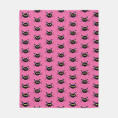 Halloween Black Cat Fleece Deken (Voorkant)