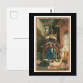 Halloween Black Cat, heks and Owl Briefkaart (Voorkant / Achterkant)