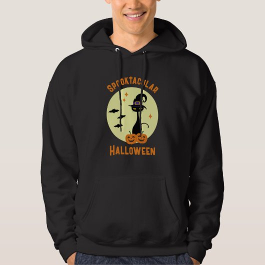 Halloween Black Cat Hoodie (Voorkant)