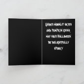 Halloween Black Cat & Jack-O-Lanterns gepersonalis Kaart (Binnen)