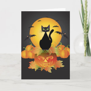 Halloween Black Cat Kaart