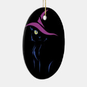 Halloween Black Cat Keramisch Ornament (Rechts)