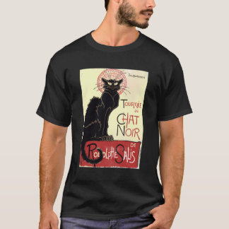 Halloween Black Cat Le Chat Noir Tournee French T-shirt