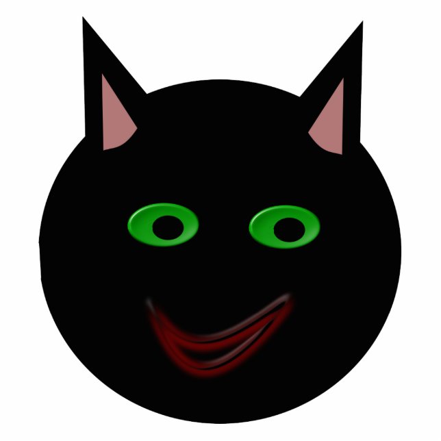 Halloween Black Cat Photo Sculpture Staand Fotobeeldje (Voorkant)