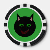 Halloween Black Cat Poker Chips (Voorkant)