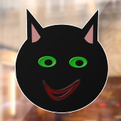 Halloween Black Cat Raamsticker (Vel 2)