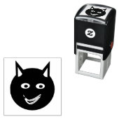 Halloween Black Cat Self Inking Stamp Zelfinktende Stempel (In situ)