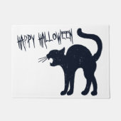 Halloween Black Cat Silhouette Deurmat (Voorkant)