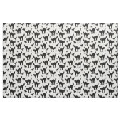 Halloween Black Cat Silhouette Pattern White BG Stof (Fat Quarter)