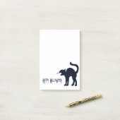 Halloween Black Cat Silhouette Post-it® Notes (Op bureau)