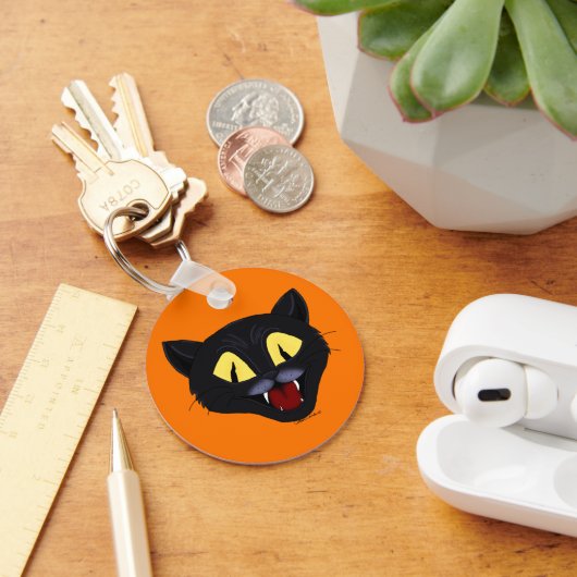 Halloween Black Cat Sleutelhanger (Bureau)