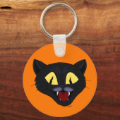 Halloween Black Cat Sleutelhanger (Voorkant)