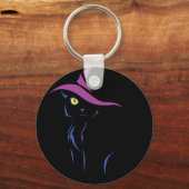 Halloween Black Cat Sleutelhanger (Voorkant)