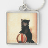  HALLOWEEN Black Cat Sleutelhanger (Voorkant)