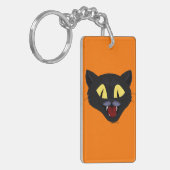 Halloween Black Cat Sleutelhanger (Voorkant Links)