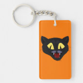 Halloween Black Cat Sleutelhanger (Voorkant)