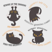 Halloween Black cat Sticker (Voorkant)
