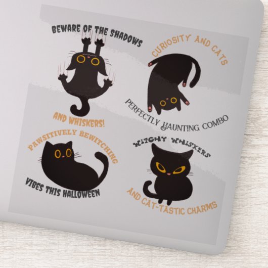 Halloween Black cat Sticker (Detail)