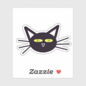 Halloween Black Cat Sticker (Vel)