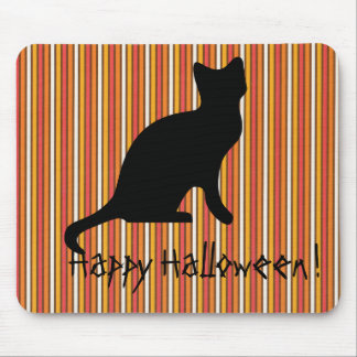 Halloween Black cat Stripes Muismat