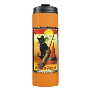 Halloween Black Cat Thermal Tumbler Thermosbeker