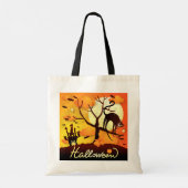 Halloween Black Cat Tote Bag (Achterkant)