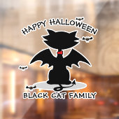 Halloween Black Cat Window Cling Raamsticker (Vel 2)