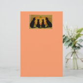 Halloween Black Cats Briefpapier (Staand voorkant)